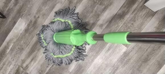 No More Back Pain "5X Faster Mopping - Automatic Rotating Mop System with Bucket"