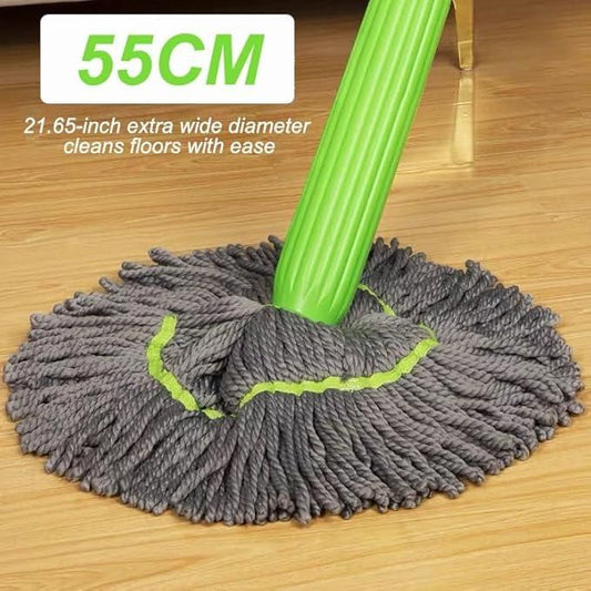 No More Back Pain "5X Faster Mopping - Automatic Rotating Mop System with Bucket"