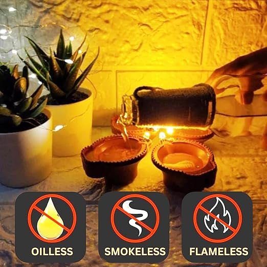Diwali Special LED Diyas - Water Sensor Technology for Festivals