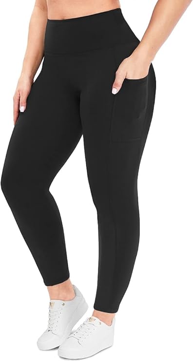 Slim Elastic Tights with Side Pockets - Soft & Comfy for Yoga, Running & Daily Wear