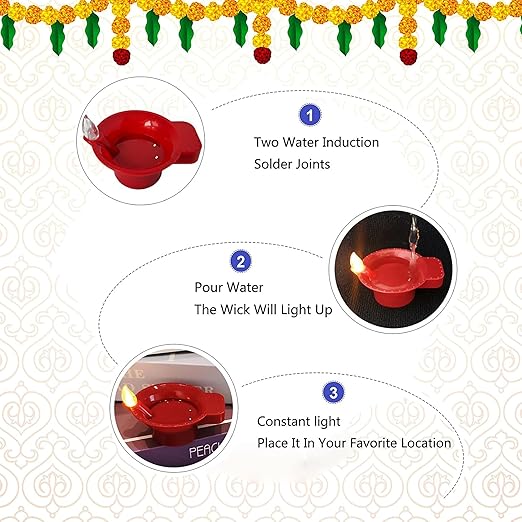 Diwali Special LED Diyas - Water Sensor Technology for Festivals