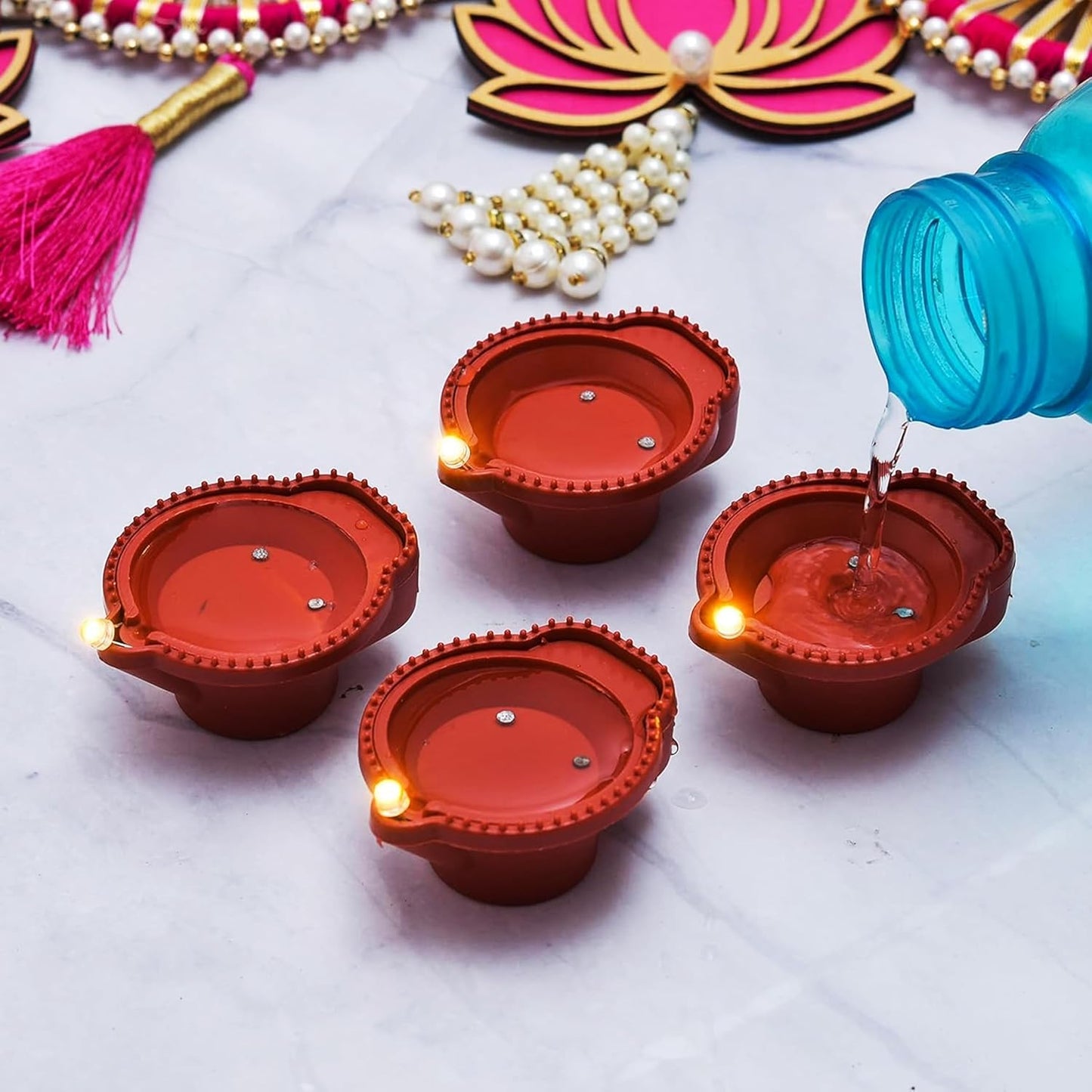 Diwali Special LED Diyas - Water Sensor Technology for Festivals